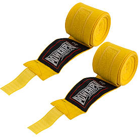 Бинти для боксу 4м PowerPlay NYLON 3046 жовті