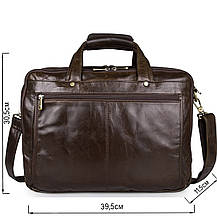 Сумка чоловіча Vintage 14247 для ноутбука з діагоналлю 15.6 дюйма Коричнева, фото 3
