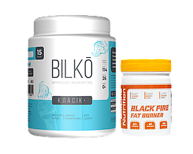 Протеїн Bilko 450 г (15 порцій) смак Класичний + Жироспалювач Black Fire