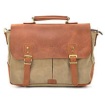 Чоловіча сумка-портфель із канвасу та шкіри RBcs-3960-3md TARWA, фото 2