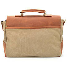 Чоловіча сумка-портфель із канвасу та шкіри RBcs-3960-3md TARWA, фото 3