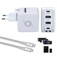 AVerMedia Зарядний пристрій GC313 CORE GO 100Вт 2хUSB-С, 1хUSB-A, 1xHDMI, білий