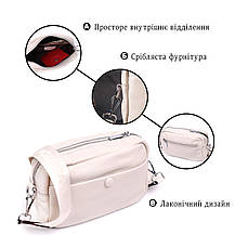 Якісна сумка для жінок з натуральної м'якої шкіри Vintage 22438 Біла, фото 5