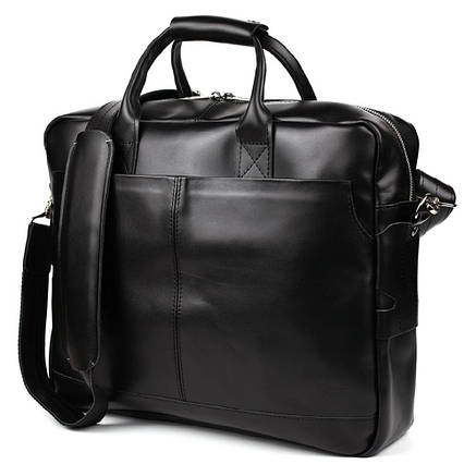 Чоловіча сумка для ноутбука 17" з натуральної шкіри ZA-1019-4lx від TARWA глянець, фото 1