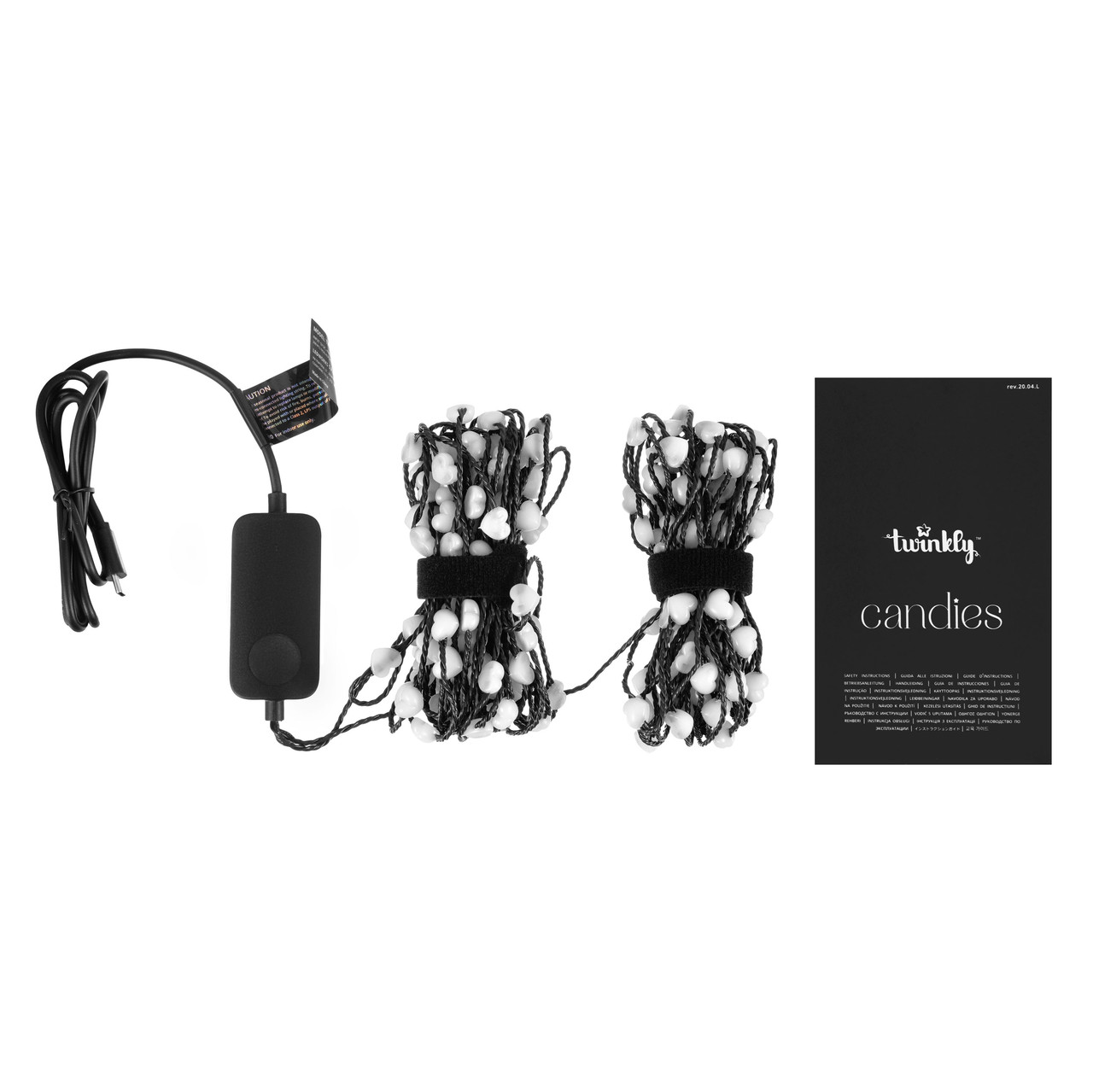 Twinkly Гірлянда Smart LED Twinkly Candies Heart RGB 200 IP20 12м USB-C кабель зелений без БЖ, фото 1