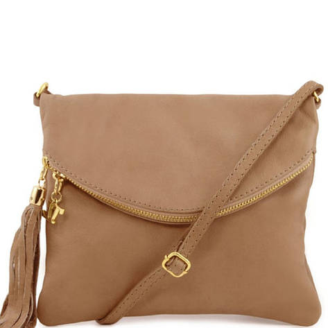 Жіноча шкіряна сумка Tuscany Leather Young Bag TL141153 (Світлий сіро-коричневий), фото 1
