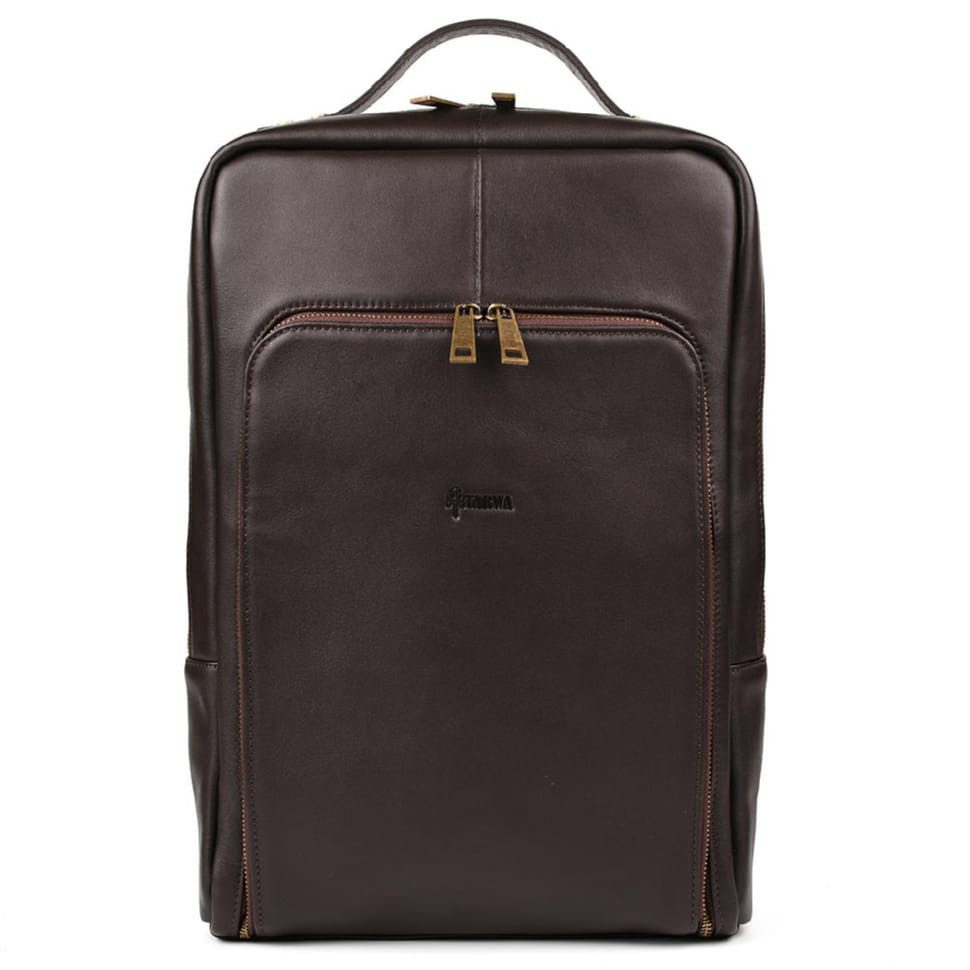 Шкіряний рюкзак для ноутбука 15 дюймів GC-1240-4lx у коричневому кольорі