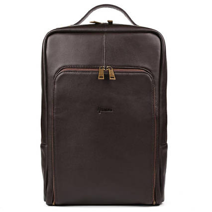 Шкіряний рюкзак для ноутбука 15 дюймів GC-1240-4lx у коричневому кольорі, фото 1