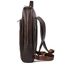 Шкіряний рюкзак для ноутбука 15 дюймів GC-1240-4lx у коричневому кольорі, фото 4