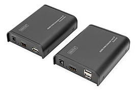 Digitus Подовжувач HDMI KVM по IP, комплект, Full HD, 1080p, через мережевий кабель (Cat 5, 5E, 6), 120м