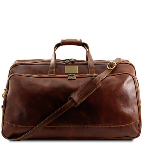 Шкіряна дорожня сумка на колесах — Великий розмір Tuscany Leather Bora Bora TL3067 (Коричневий), фото 1