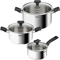 Tefal Набір посуду Delicious, 6 предметів, нержавіюча сталь, бакеліт, скло