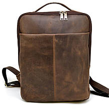 Шкіряний чоловічий рюкзак коричневий RC-7280-3md, фото 2