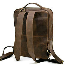 Шкіряний чоловічий рюкзак коричневий RC-7280-3md, фото 4