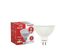 Лампа світлодіодна 5W GU5,3 MR16 GU5.3 4000К 220V (V-111146) ТМ VARGO