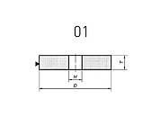 ШЛІФОВАЛЬНИЙ КРУГ NORTON-01 250 мм x 25 мм x 32 мм 38A60K5VS3, фото 3