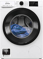Gorenje Пральна машина фронтальна, 8кг, 1400, A+++, 46,5см, дисплей, інвертор, пара, Wi-Fi, білий