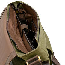 Чоловіча сумка через плече парусина та шкіра RH-6690-4lx бренда Tarwa, фото 2