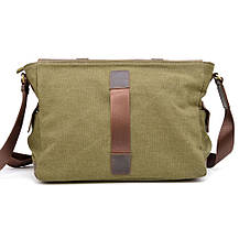 Чоловіча сумка через плече парусина та шкіра RH-6690-4lx бренда Tarwa, фото 5