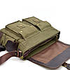 Чоловіча сумка через плече парусина та шкіра RH-6690-4lx бренда Tarwa, фото 7