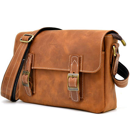 Месенджер зі шкіри крейзі хорс, наплічна сумка TARWA, RB-6002-3md, фото 1