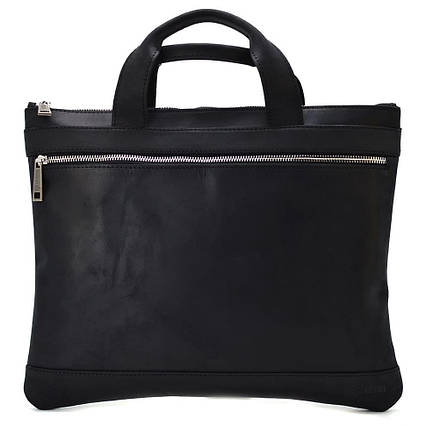 Сумка папка для документів А4 шкіра TARWA RA-7100-4lx чорна crazy horse, фото 1