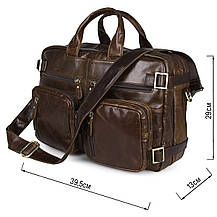 Сумка чоловіча Vintage 14074 Коричнева, фото 3