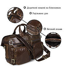 Сумка чоловіча Vintage 14074 Коричнева, фото 4