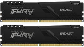 Kingston Пам'ять ПК DDR4 32GB KIT (16GBx2) 3200 FURY Beast Black