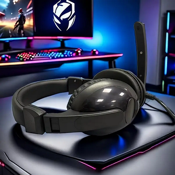 Накладні дротові навушники з мікрофоном A65A63 чорні