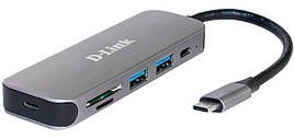 D-Link USB-Концентратор DUB-2325 3xUSB3.0, 1xUSB-C, 1xHDMI, USB-C