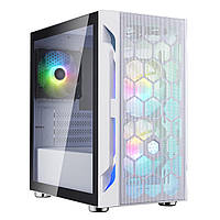 SilverStone Корпус FARA FAH1MW-PRO, без БЖ, 1xUSB3.0, 2xUSB2.0, 3x120mm ARGB fan, TG Side Panel, mATX, White