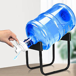 Підставка під бутель 19л з краном, 28х27х22,5х20см, Чорний / Похила підставка для бутлів з водою