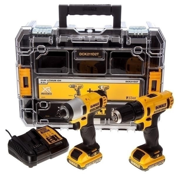 DEWALT COMBO KIT 10.8V DCK211D2T (DCD710+DCF815) 2x2.0Ah TSTAK V