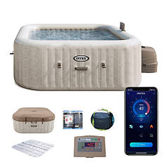 Надувна джакузі - СПА Intex 28472 (239х71 см) (6-и місна: 1 741 л/год, тент, підстилка)