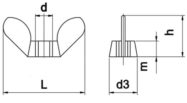 гайка барашек din 315