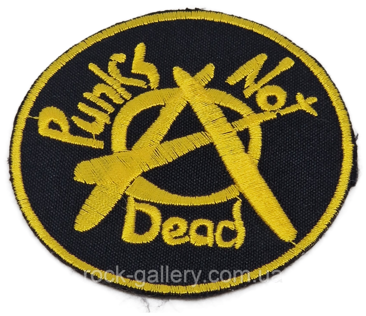 Нашівка з вишивкою "Punks not Dead " 8 см х 8 см