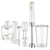 Sencor Блендер заглибний, 1200Вт, 6в1, чаша-800мл, вспінювач молока, білий