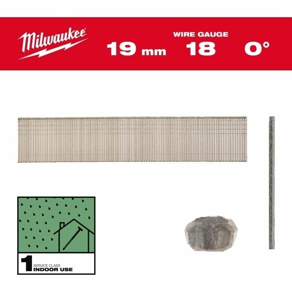 ШПИЛЬКИ MILWAUKEE 18G/19 мм /10000 шт. -М18ФН18ГС