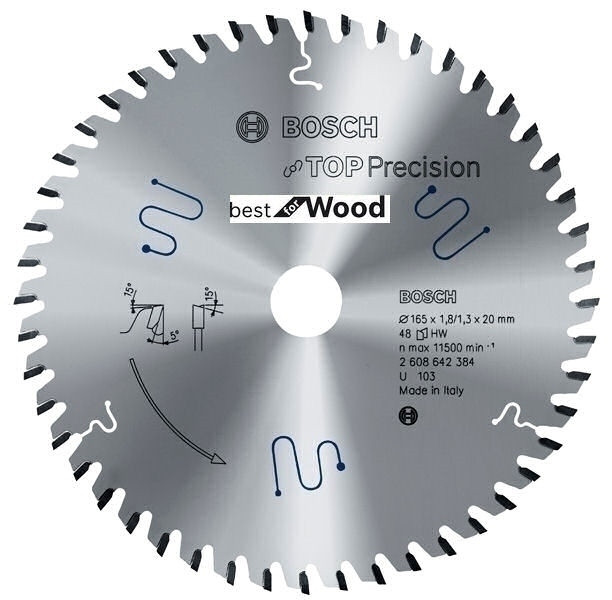 ПИЛКА BOSCH TOP WOOD 165x20x48z
