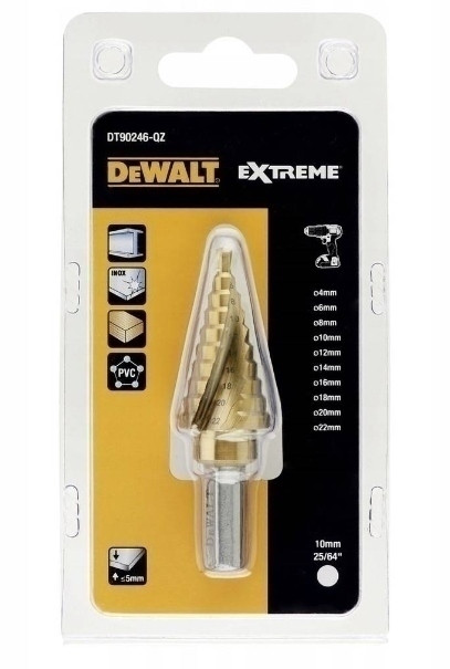 СВЕРЛО СТУПЕРЧАТО DEWALT 4-22 мм