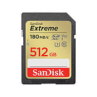 SanDisk Карта пам'яті SD 512GB C10 UHS-I U3 R180/W130MB/s Extreme V30