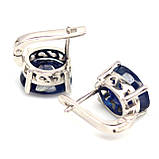 Сережки. Натуральний сапфір. Срібло 925., фото 2