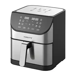Аерофритюрниця безоливна SOKANY SK-10006 на 7 л мультипіч з таймером сенсорна