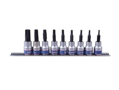 НАБІР ГНІЗДОВ KING TONY TORX 5-R.3/8" 9-PIECE RAIL