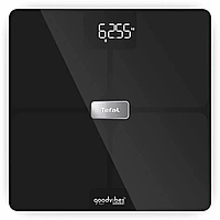 Tefal Ваги підлогові Body Fat Goodvibes Health, 180кг, 1 х Li-ion, скло, чорний