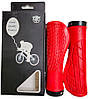 Грипси велосипедні WOLF BASE 64501 анатомічні, 1 алюм. замок, довжина 135 мм, червоні, фото 8
