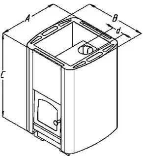 Піч кам'янка для сауни і лазні Heat-20 без виносу на дровах, фото 3