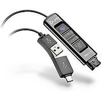 Poly Перехідник DA85-M USB > QD з вбудованим пультом керування для гарнітур EncorePro, USB-A, USB-C, Microsoft Teams, чорний