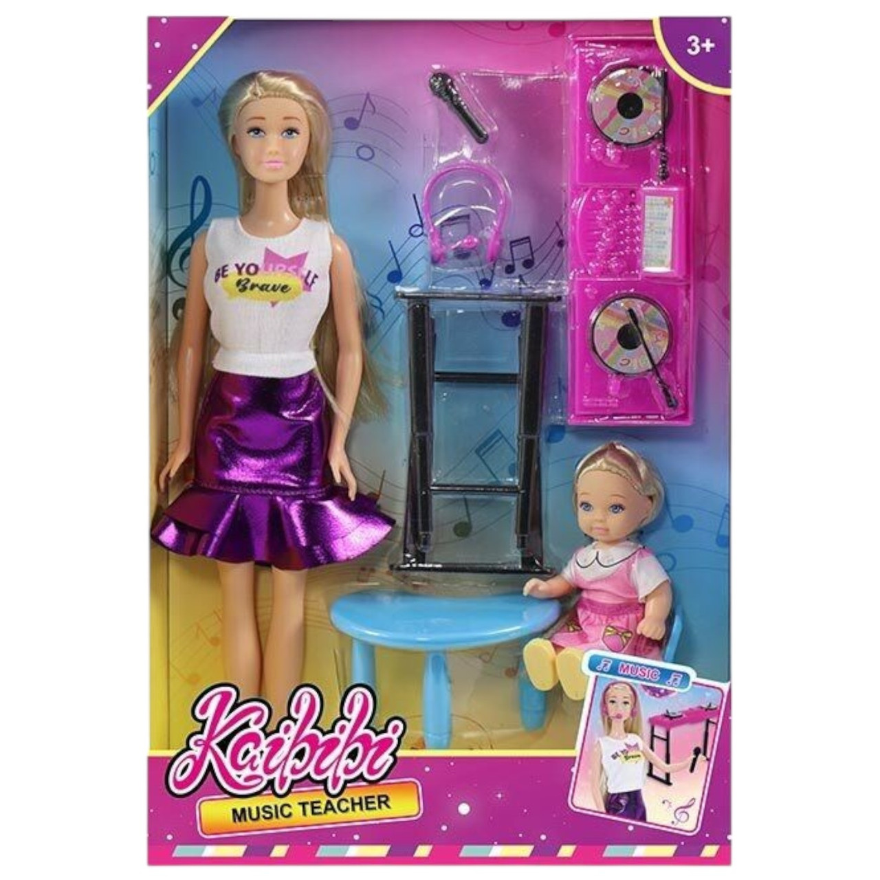 Ігровий набір із лялькою Kaibibi (човник, рятувальний жилет, аксесуари, висота 30 см) WG 243, фото 1